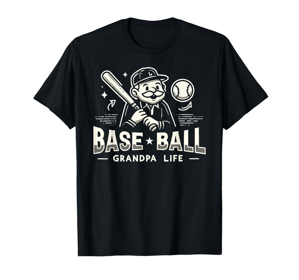 Baseball Grandpa Grandfather Gramps T-Shirt - Minimalist Print Unisex - T-Shirt, Sweatshirt, Hoodie