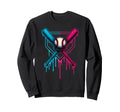 Crossed Bats And Baseball Fan Player Sweatshirt - Minimalist Print Unisex - T-Shirt, Sweatshirt, Hoodie