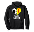 Ball Mom Heart Funny Softball Soccer Mom Hoodie - Unique Graphic Men Women - T-Shirt, Sweatshirt, Hoodie