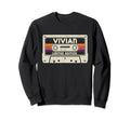 Vivian First Name Cassette Sweatshirt - Casual Everyday Wear for Adults - T-Shirt, Sweatshirt, Hoodie