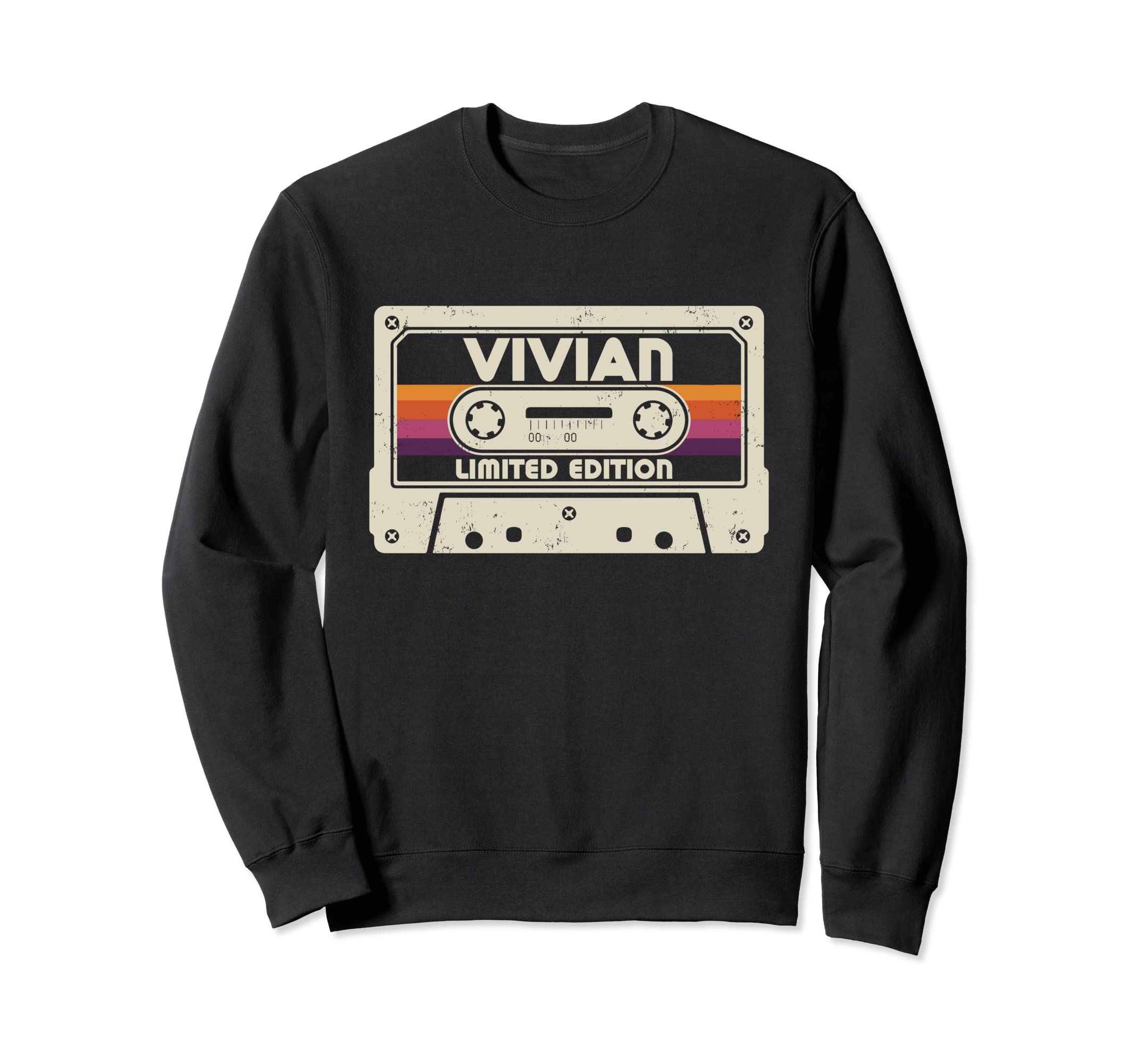 Vivian First Name Cassette Sweatshirt - Casual Everyday Wear for Adults - T-Shirt, Sweatshirt, Hoodie