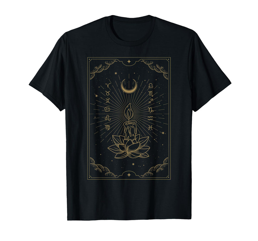 Candle Shines Lotus Flowers Kind Hope Peace T-Shirt - Graphic Print Unisex - T-Shirt, Sweatshirt, Hoodie