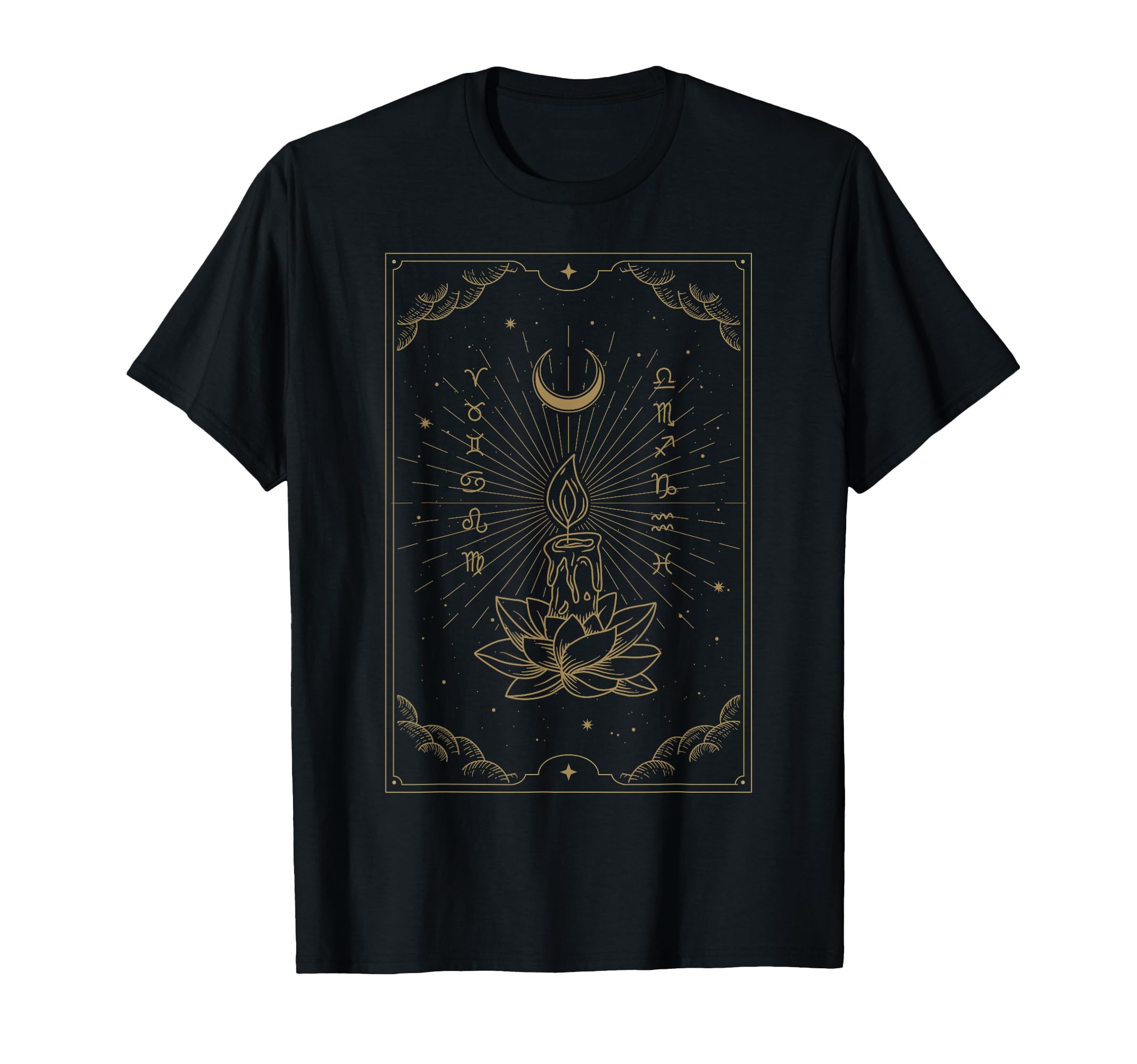 Candle Shines Lotus Flowers Kind Hope Peace T-Shirt - Graphic Print Unisex - T-Shirt, Sweatshirt, Hoodie