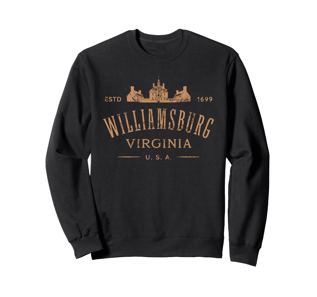 Colonial Williamsburg Virginia Distressed Sweatshirt - Graphic Print Unisex - T-Shirt, Sweatshirt, Hoodie