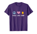 Camping Peace Love Camp T-Shirt - Unique Graphic Men Women - T-Shirt, Sweatshirt, Hoodie