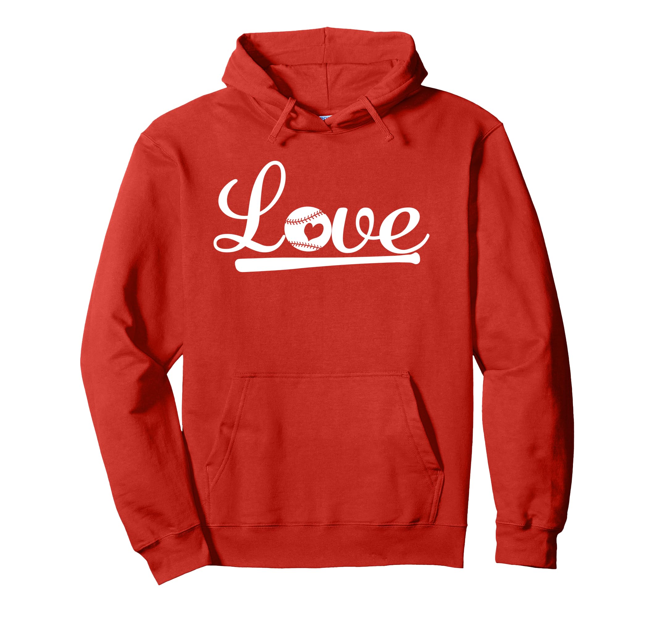 Love Baseball Softball Mom Heart Bat Hoodie - Fun Novelty Design Unisex - T-Shirt, Sweatshirt, Hoodie