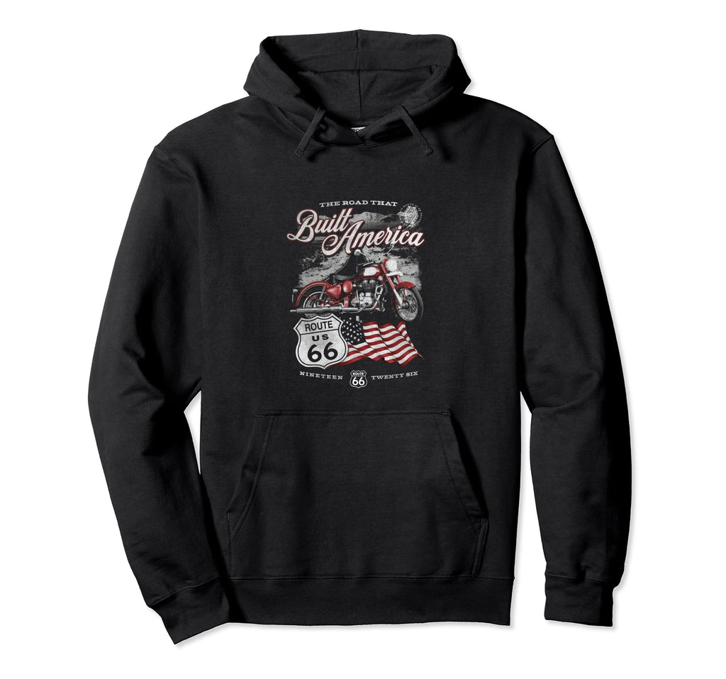 Route 66 Road That Built America Hoodie - Novelty Apparel Unisex - T-Shirt, Sweatshirt, Hoodie