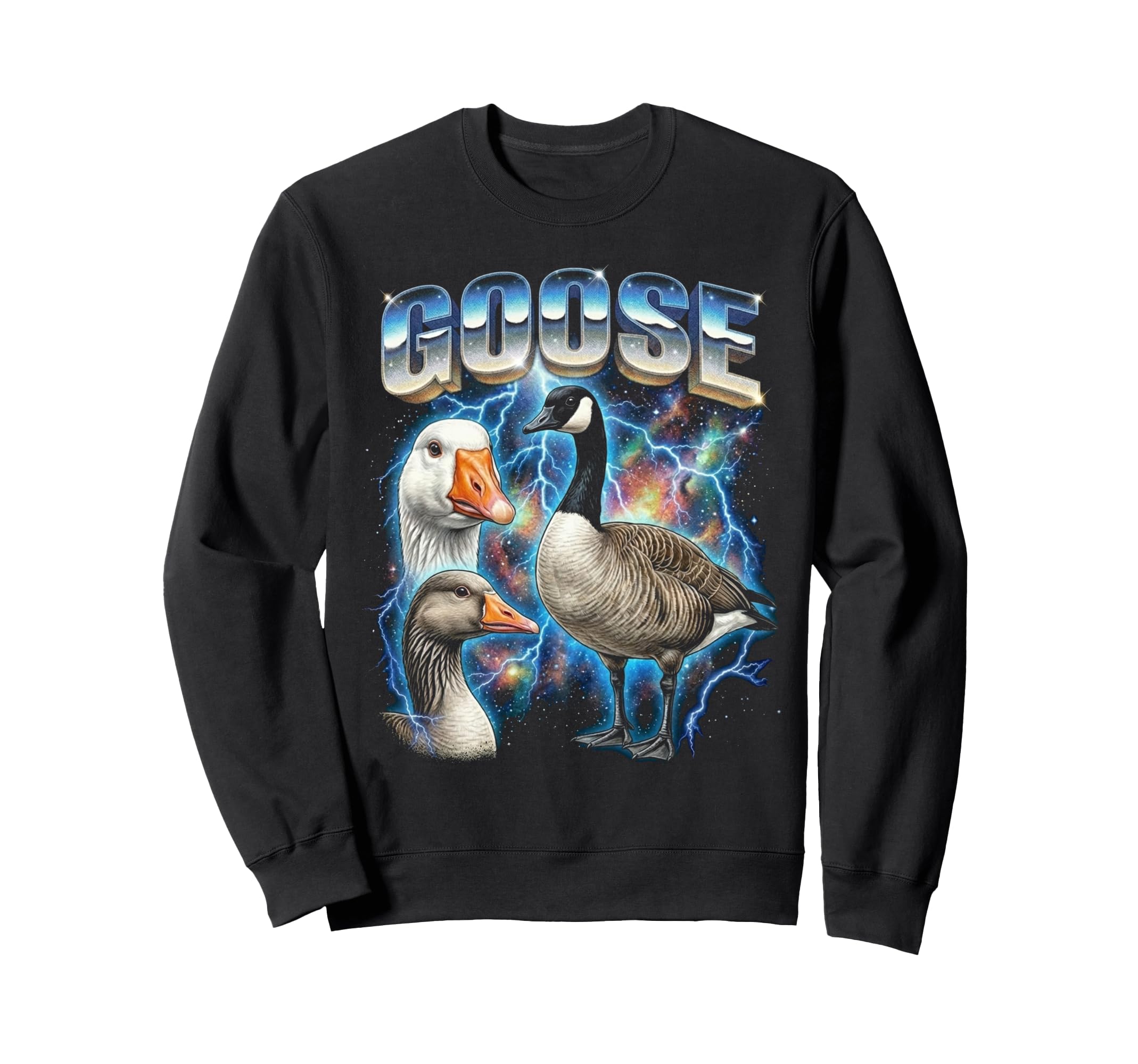 Goose 80S Silly Funny Goose 90S Sweatshirt - Streetwear Style Men Women - T-Shirt, Sweatshirt, Hoodie