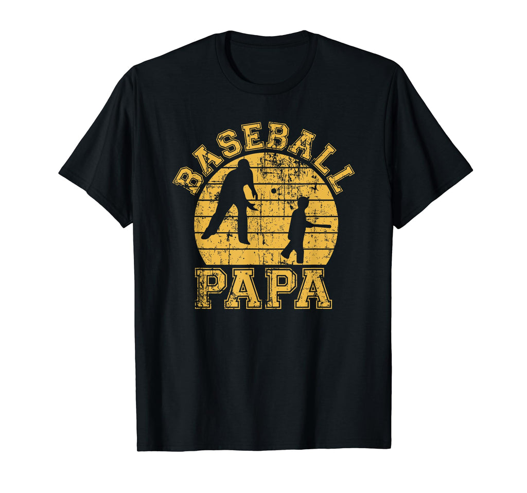 Baseball Papa Grandfather Grandson T-Shirt - Fun Novelty Design for Adults - T-Shirt, Sweatshirt, Hoodie