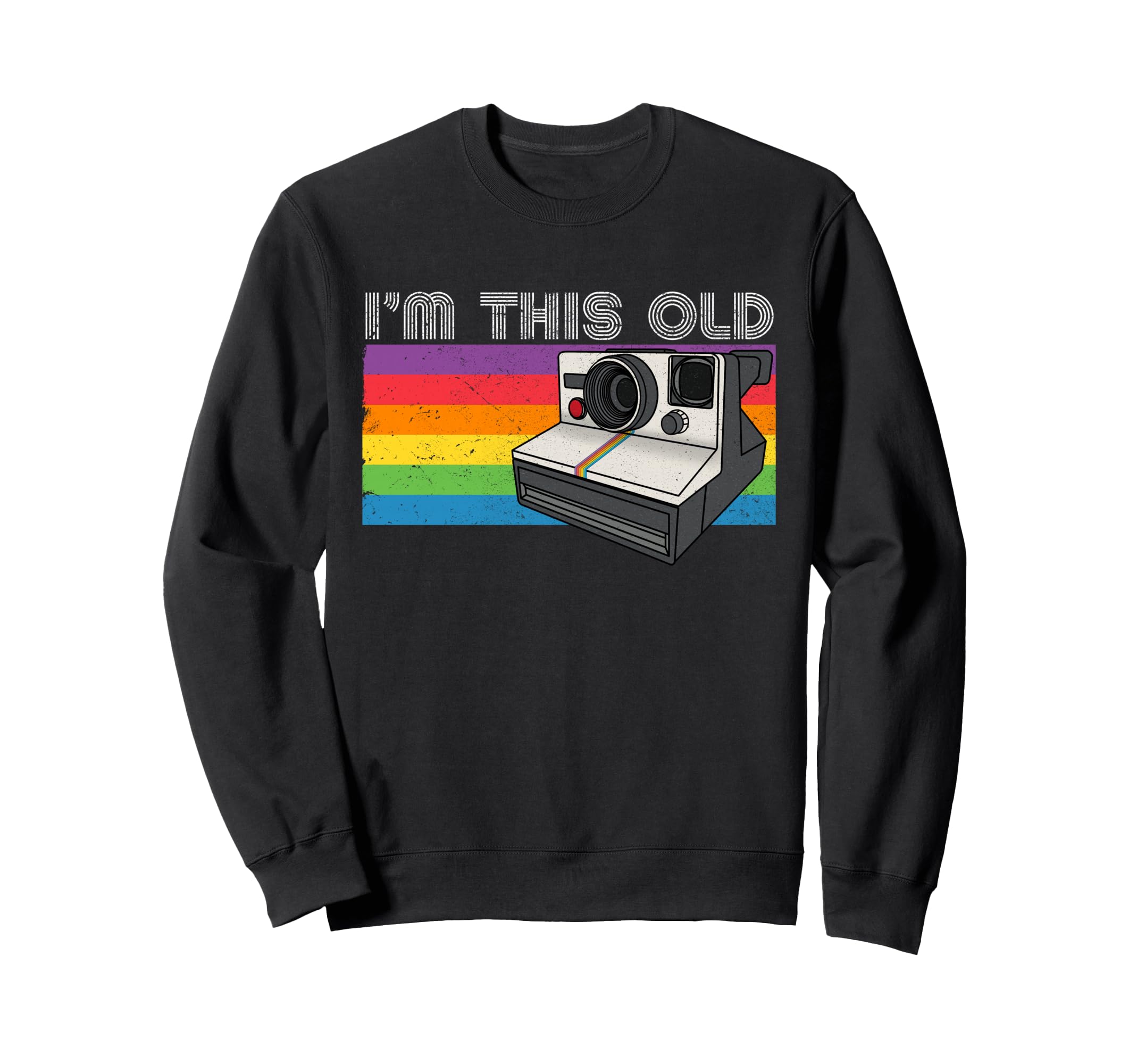 Instant Camera Over Rainbow Flag Sweatshirt - Aesthetic Graphic Unisex - T-Shirt, Sweatshirt, Hoodie