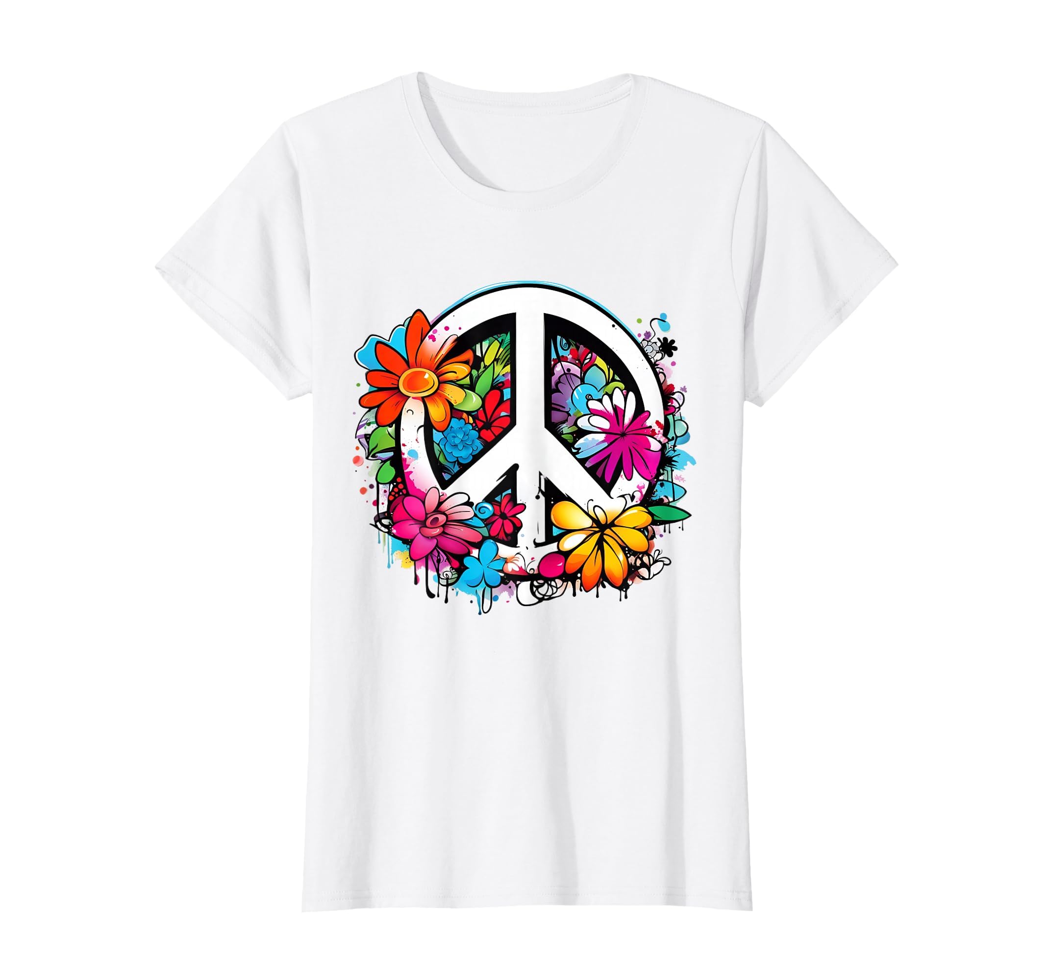 Peace Sign Symbol Flower Power T-Shirt - Casual Everyday Wear for Adults - T-Shirt, Sweatshirt, Hoodie