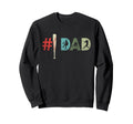 Number One Baseball Dad Fathers Sweatshirt - Fun Novelty Design Men Women - T-Shirt, Sweatshirt, Hoodie