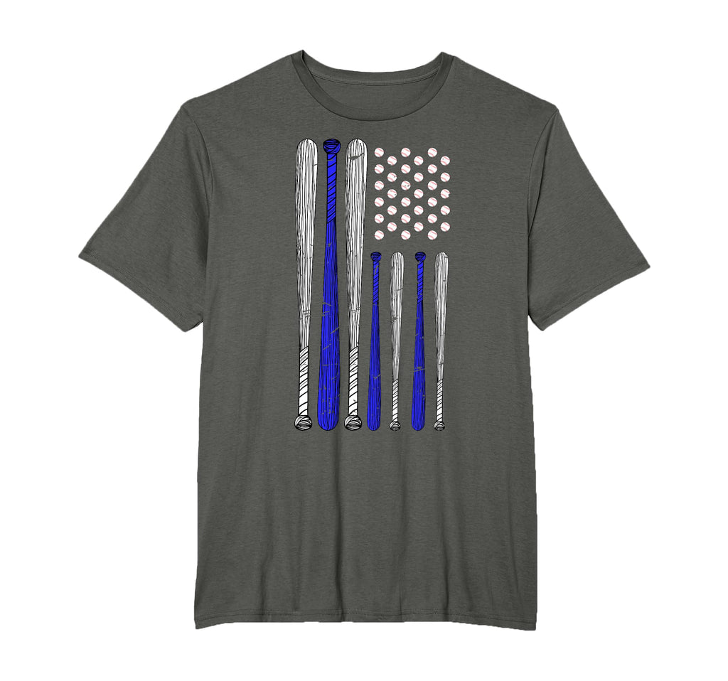 Baseball Usa Flag Bats And Balls T-Shirt - Fun Novelty Design for Adults - T-Shirt, Sweatshirt, Hoodie