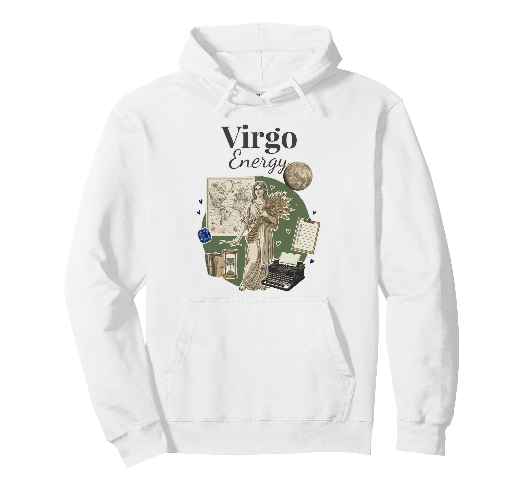 Virgo Energy Zodiac Birthday Y2K Aesthetic Hoodie - Custom Art Print Unisex - T-Shirt, Sweatshirt, Hoodie