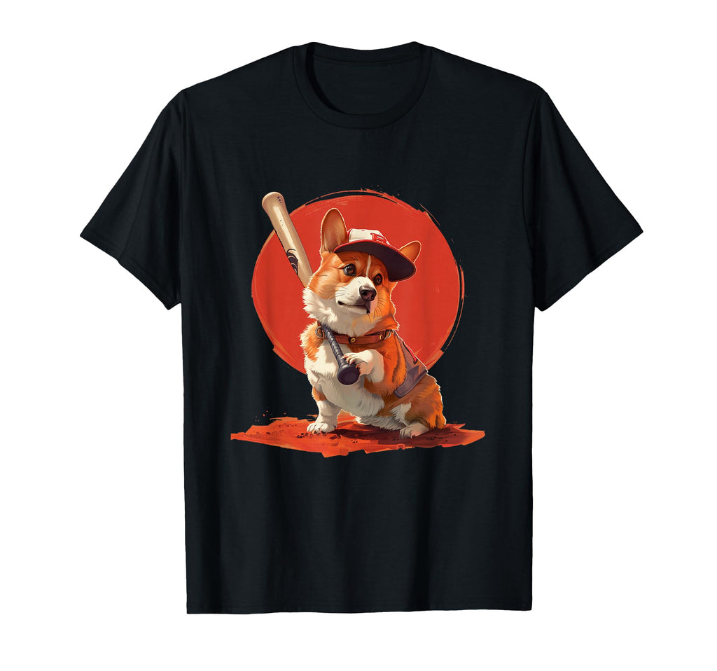 Corgi Dog Baseball Cap Sports Team T-Shirt - Aesthetic Graphic Men Women - T-Shirt, Sweatshirt, Hoodie
