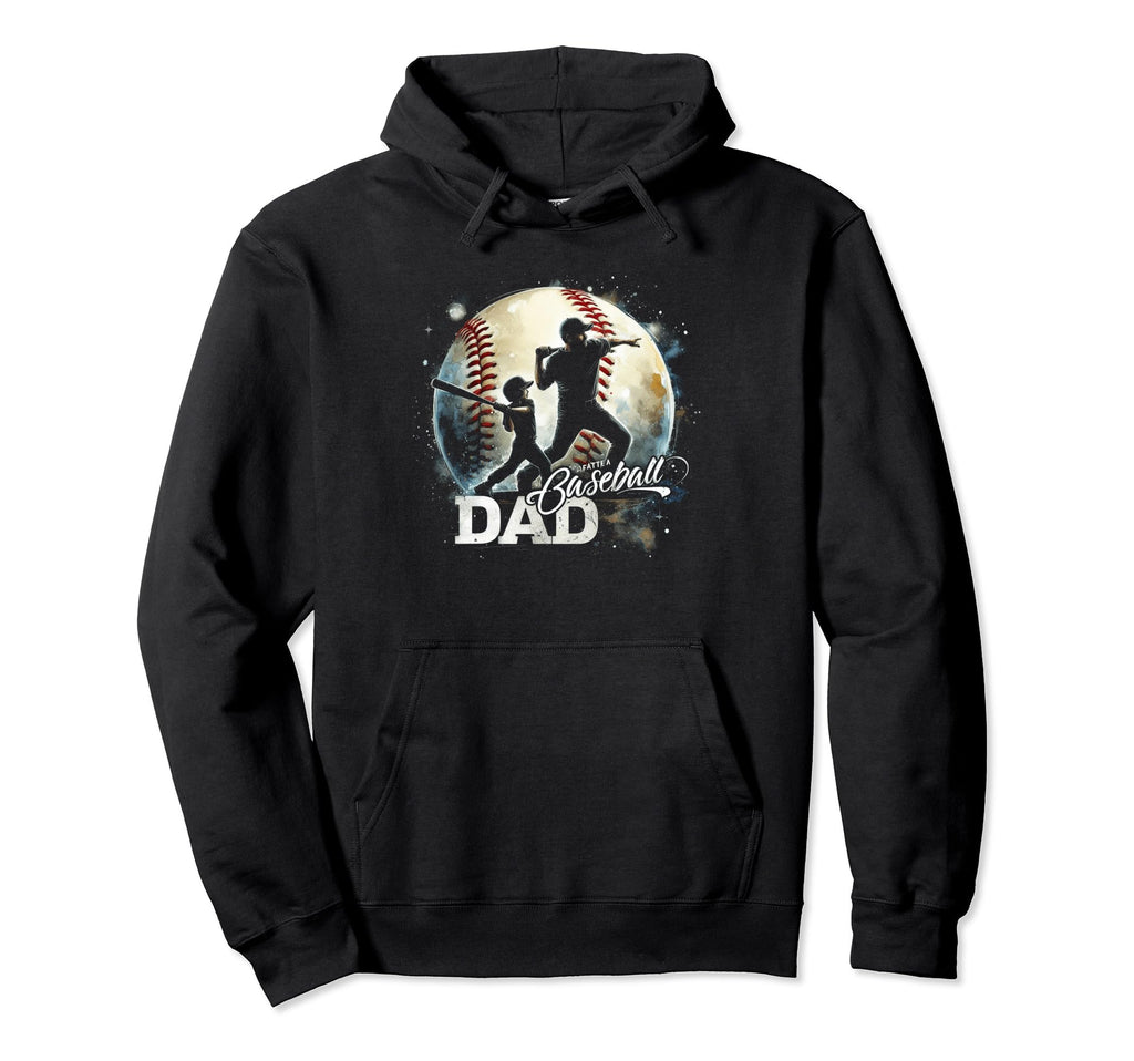 Baseball Dad Fathers Day Hoodie - Trendy Graphic Unisex - T-Shirt, Sweatshirt, Hoodie