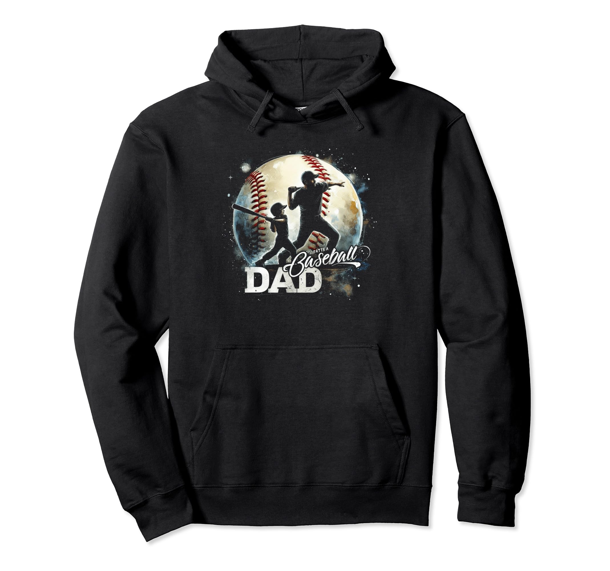 Baseball Dad Fathers Day Hoodie - Trendy Graphic Unisex - T-Shirt, Sweatshirt, Hoodie