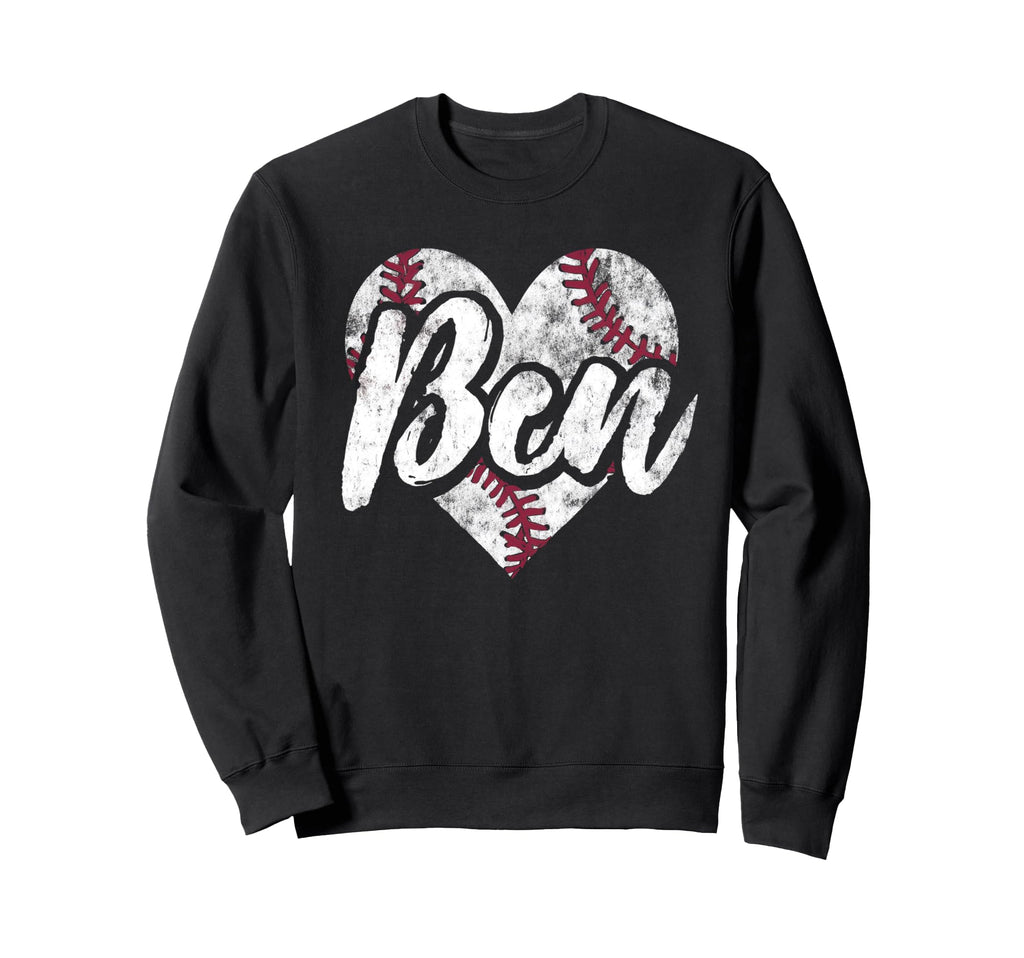 Ben Baseball Personalized Name Mom Sweatshirt - Minimalist Print Unisex - T-Shirt, Sweatshirt, Hoodie