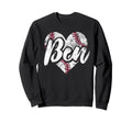 Ben Baseball Personalized Name Mom Sweatshirt - Minimalist Print Unisex - T-Shirt, Sweatshirt, Hoodie