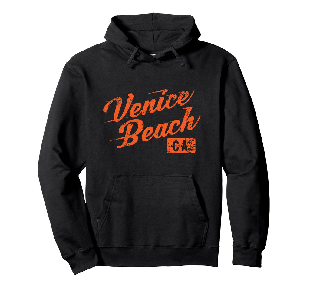Venice Beach California Distressed Hoodie - Fun Novelty Design for Adults - T-Shirt, Sweatshirt, Hoodie