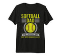 Mens Softball Dad Like Baseball Dad Bigger T-Shirt - Unique Graphic Unisex - T-Shirt, Sweatshirt, Hoodie