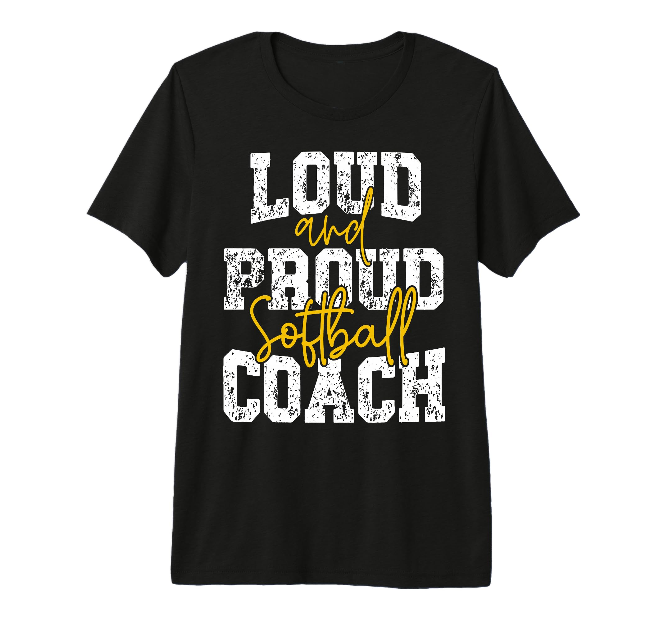 Proud Loud Softball Coach Dad Mom T-Shirt - Minimalist Print for Adults - T-Shirt, Sweatshirt, Hoodie