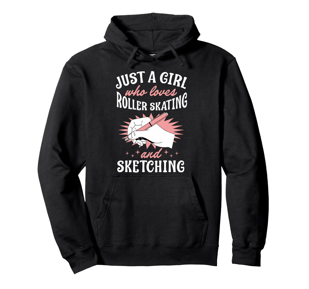 Just Who Loves Roller Skating And Hoodie - Minimalist Print for Adults - T-Shirt, Sweatshirt, Hoodie