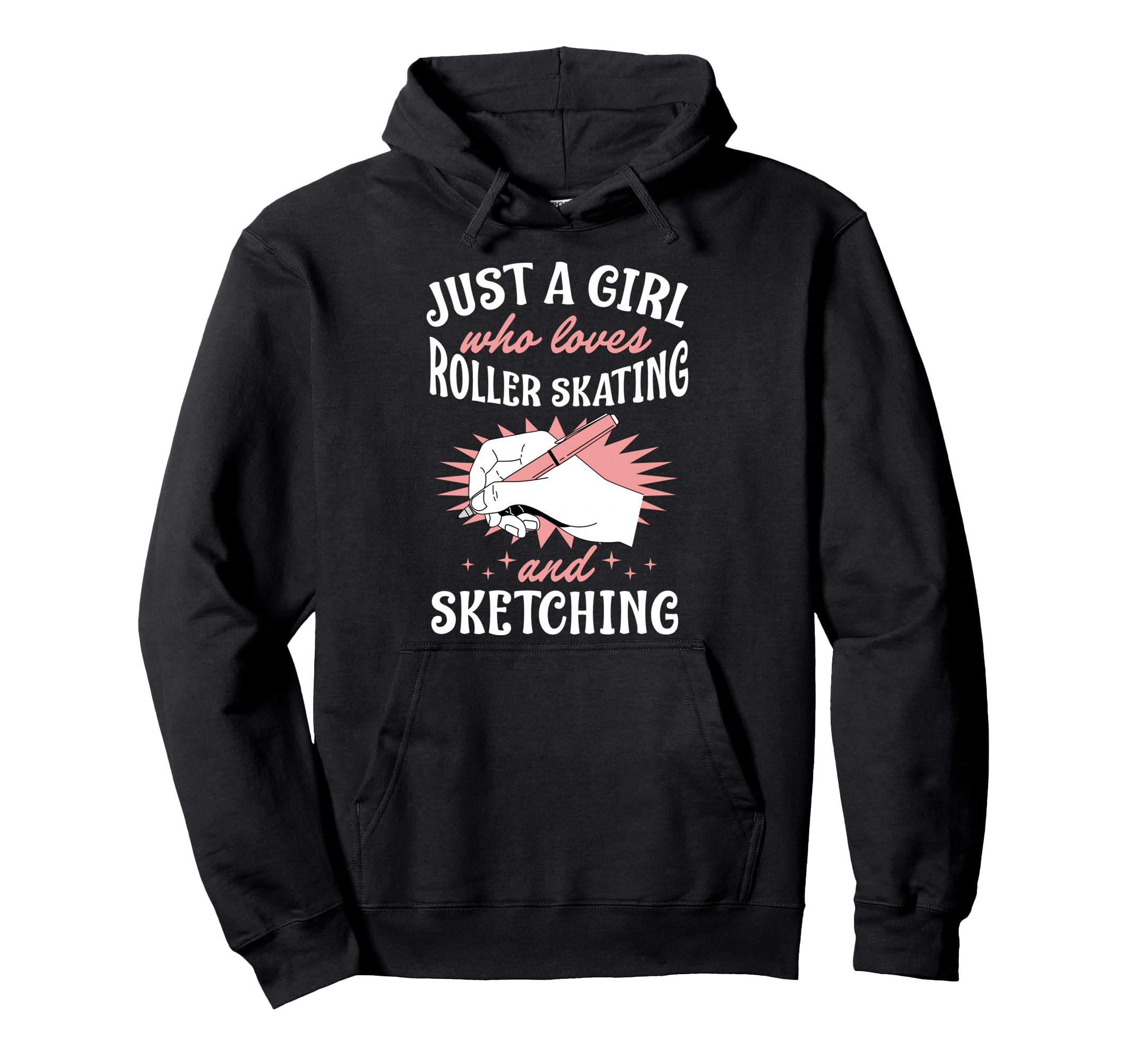 Just Who Loves Roller Skating And Hoodie - Minimalist Print for Adults - T-Shirt, Sweatshirt, Hoodie