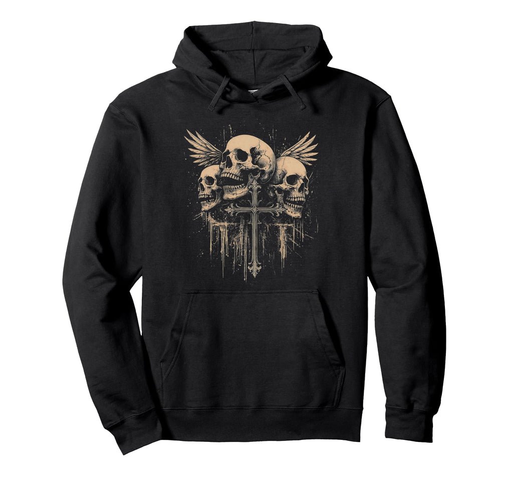 Cross Wings Y2K Alt Grunge Emo Aesthetic Hoodie - Graphic Print for Adults - T-Shirt, Sweatshirt, Hoodie