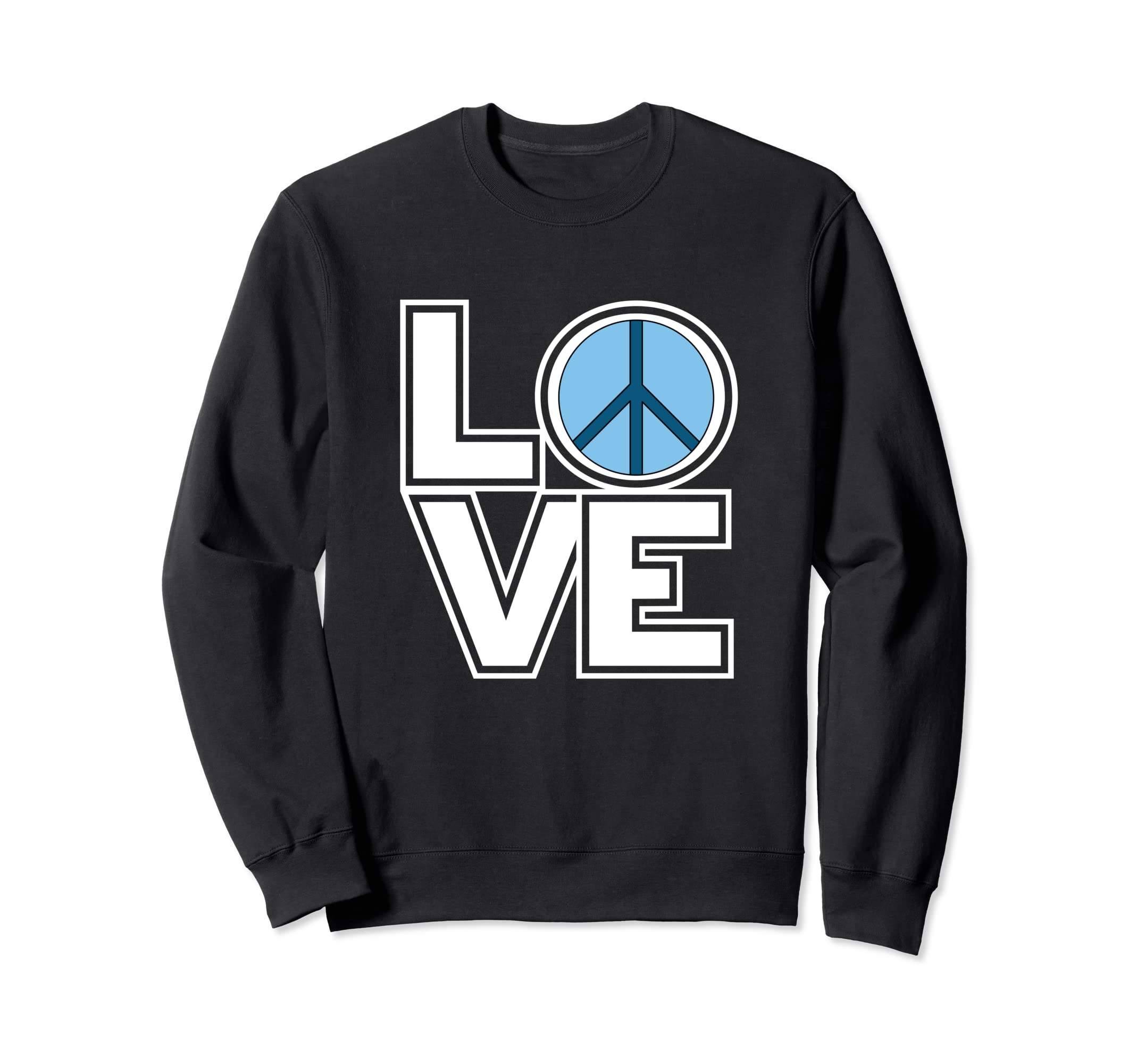 Love Funny 60S 70S Hippie Sweatshirt - Custom Art Print for Adults - T-Shirt, Sweatshirt, Hoodie