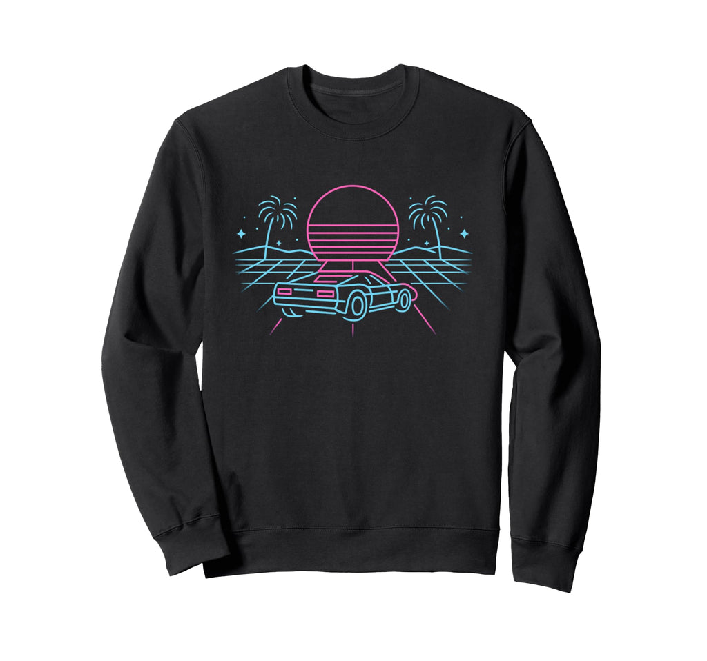 80S Synthwave Sweatshirt - Aesthetic Graphic for Adults - T-Shirt, Sweatshirt, Hoodie