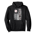 Baseball Dad American Flag Patriotic Hoodie - Aesthetic Graphic for Adults - T-Shirt, Sweatshirt, Hoodie