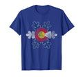 Colorado Flag Snowflake Winter T-Shirt - Aesthetic Graphic Unisex - T-Shirt, Sweatshirt, Hoodie
