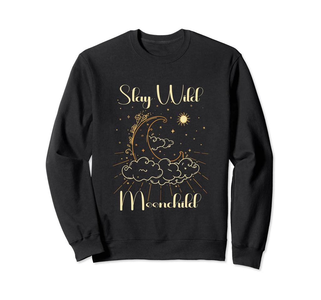 Stay Wild Moon Child Gift Peace Moon Sweatshirt - Aesthetic Graphic Unisex - T-Shirt, Sweatshirt, Hoodie