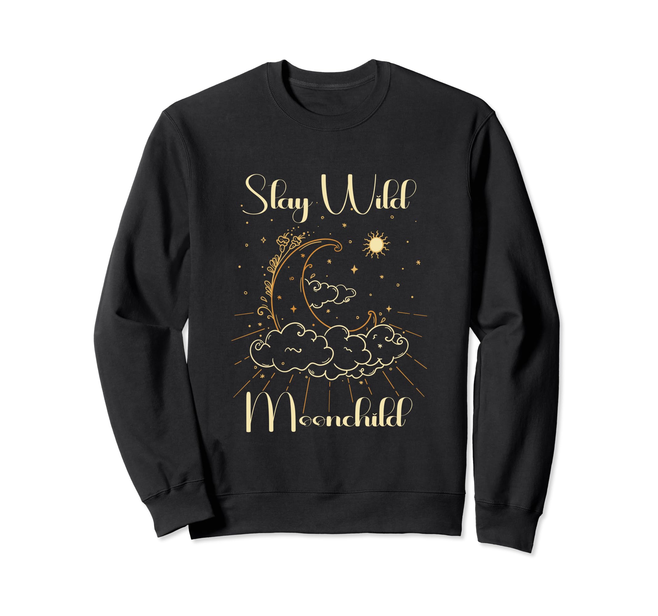 Stay Wild Moon Child Gift Peace Moon Sweatshirt - Aesthetic Graphic Unisex - T-Shirt, Sweatshirt, Hoodie