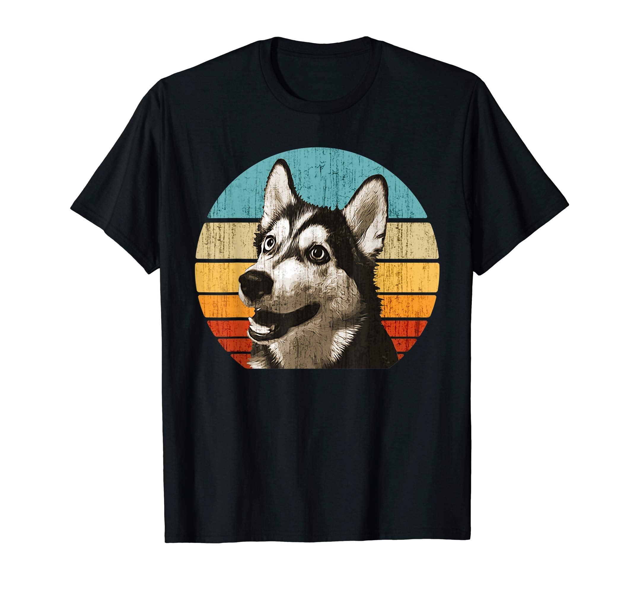 Husky Dog Sunset Huskie Puppy Dog T-Shirt - Custom Art Print for Adults - T-Shirt, Sweatshirt, Hoodie