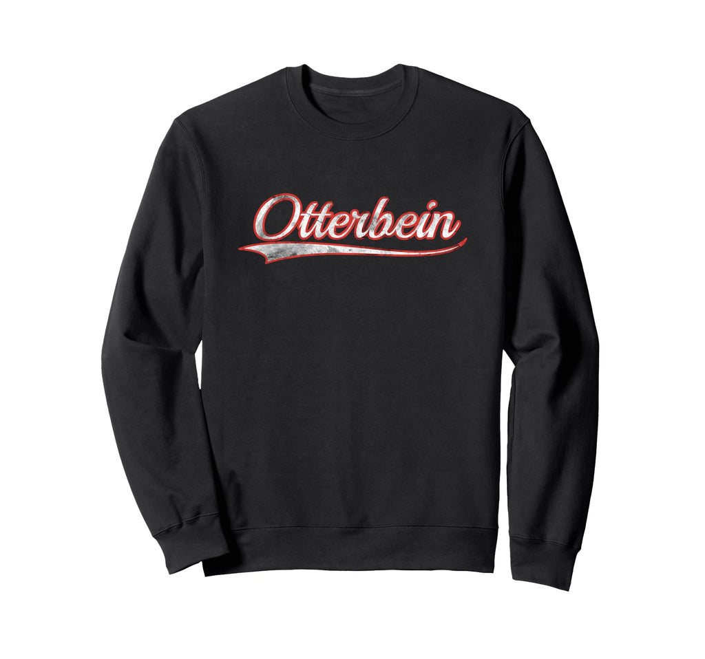 Otterbein Varsity Distressed Throwback Sweatshirt - Novelty Apparel Unisex - T-Shirt, Sweatshirt, Hoodie