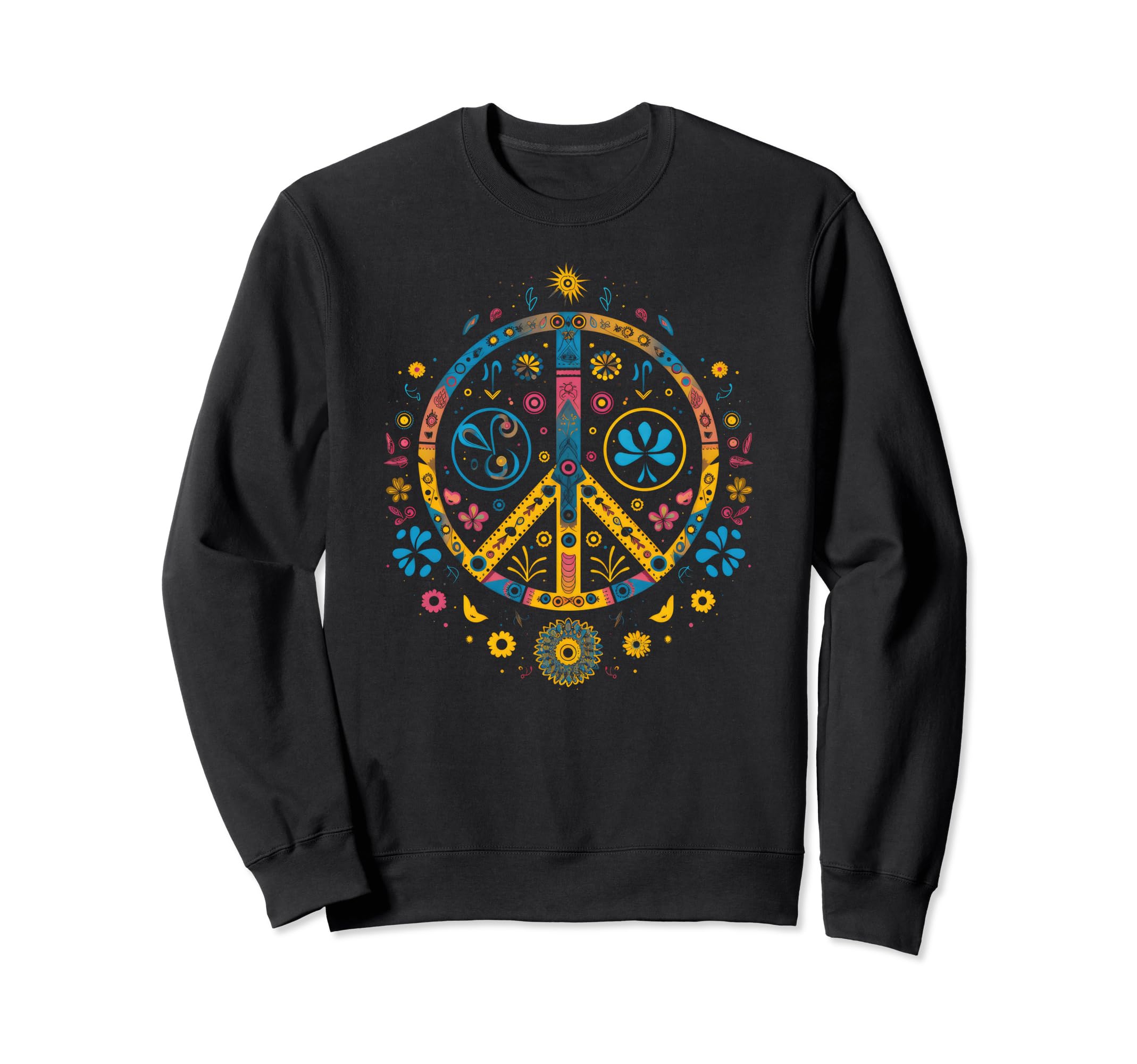 Peace Sign Hippie Boho 456 Sweatshirt - Casual Everyday Wear Unisex - T-Shirt, Sweatshirt, Hoodie