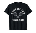 Rock Island Tennis Team Distressed T-Shirt - Minimalist Print for Adults - T-Shirt, Sweatshirt, Hoodie