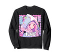 Y2K Anime Neko 90S Aesthetic Kawaii Sweatshirt - Minimalist Print Unisex - T-Shirt, Sweatshirt, Hoodie