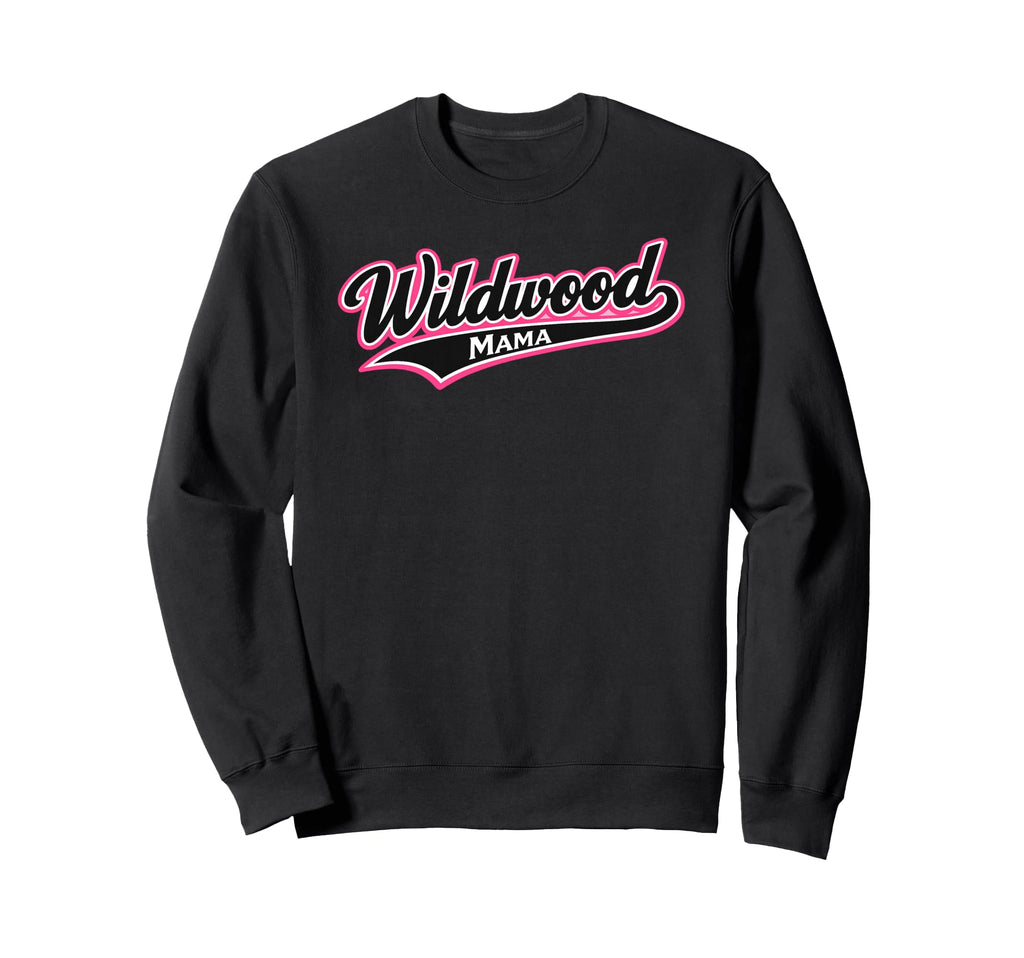 Wildwood Mama Baseball Script Sweatshirt - Aesthetic Graphic Men Women - T-Shirt, Sweatshirt, Hoodie