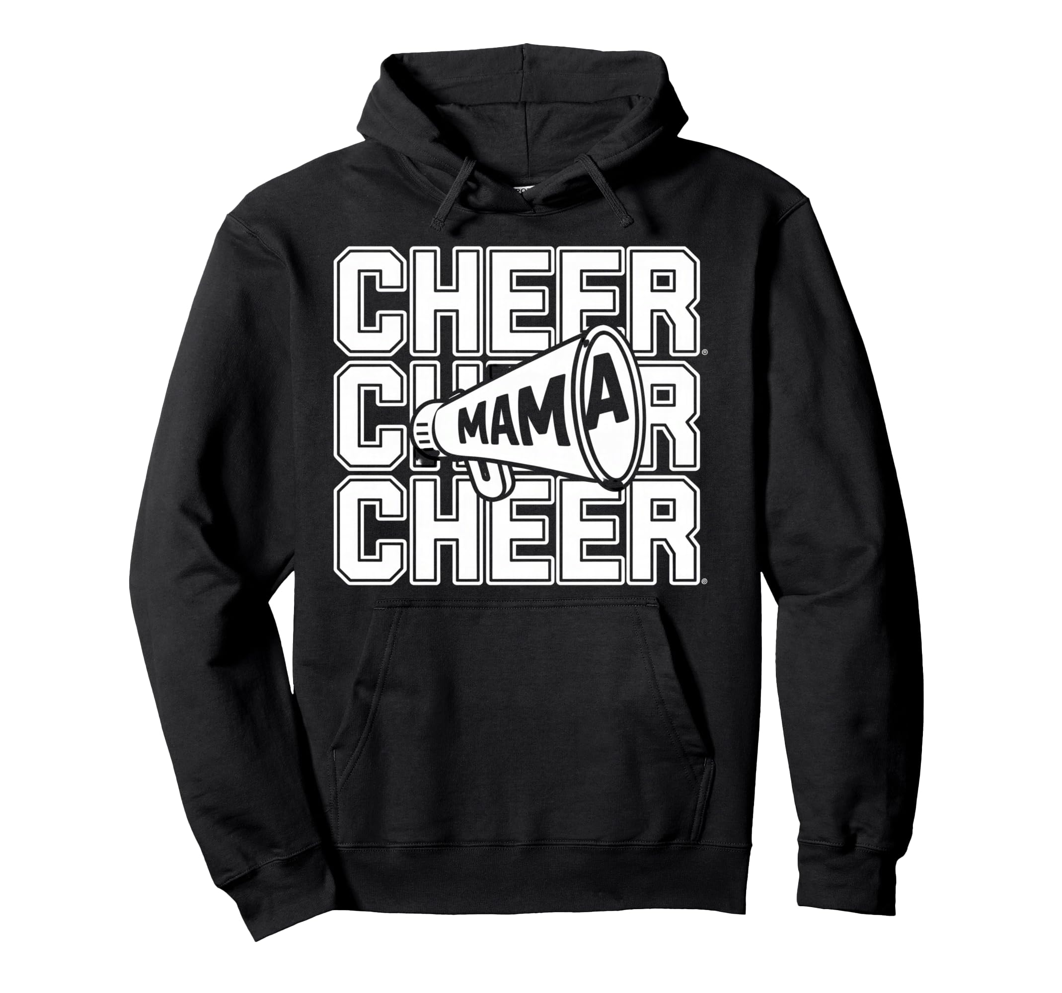 Cheer Mom Mother Bow Cheerleader Hoodie - Fun Novelty Design Men Women - T-Shirt, Sweatshirt, Hoodie