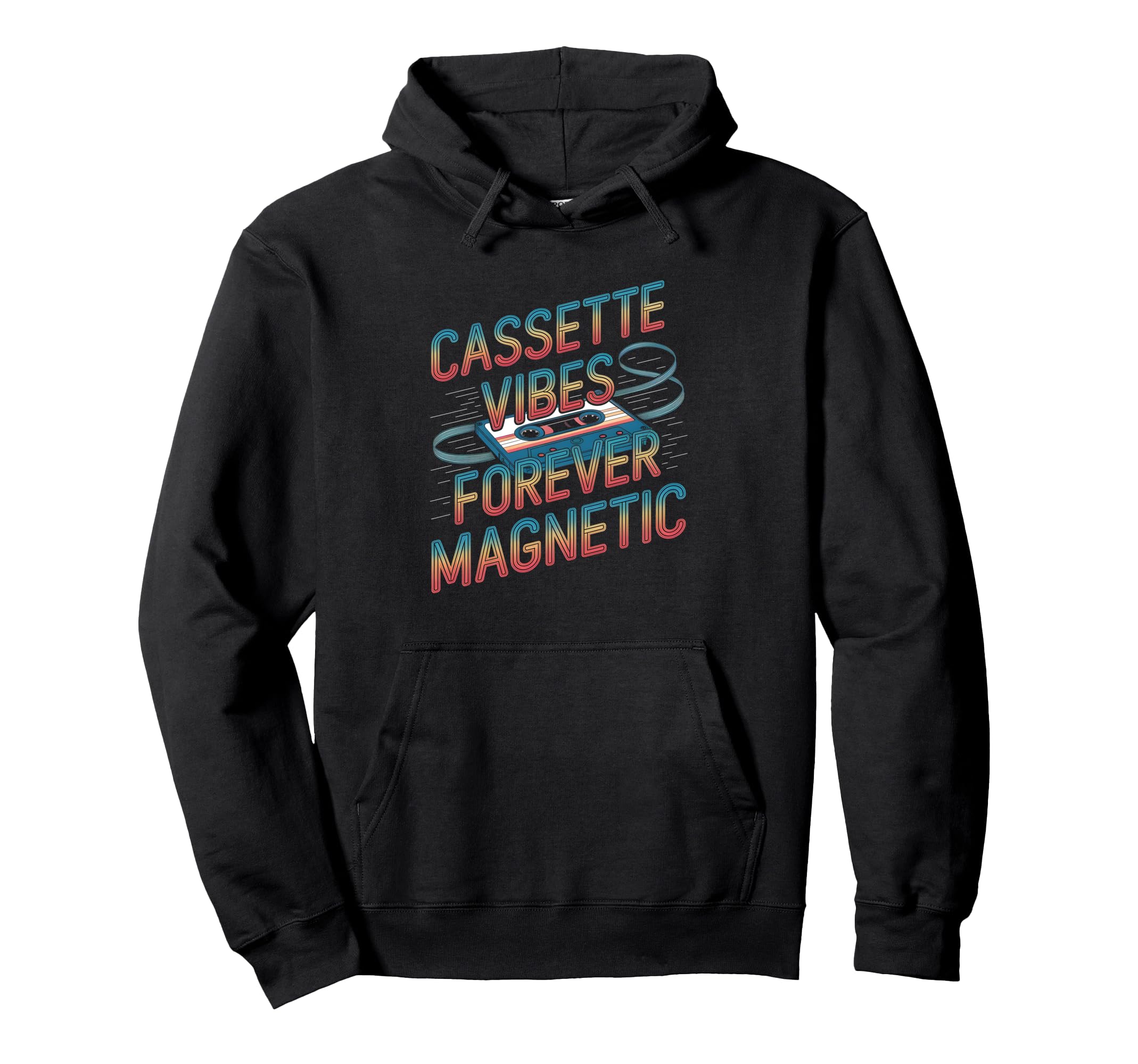 Cassette Vibes Forever Magnetic Cassette Hoodie - Trendy Graphic Unisex - T-Shirt, Sweatshirt, Hoodie