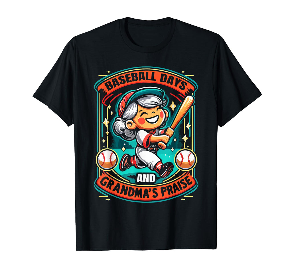 Baseball Grandma Grandmother Granny T-Shirt - Trendy Graphic Unisex - T-Shirt, Sweatshirt, Hoodie