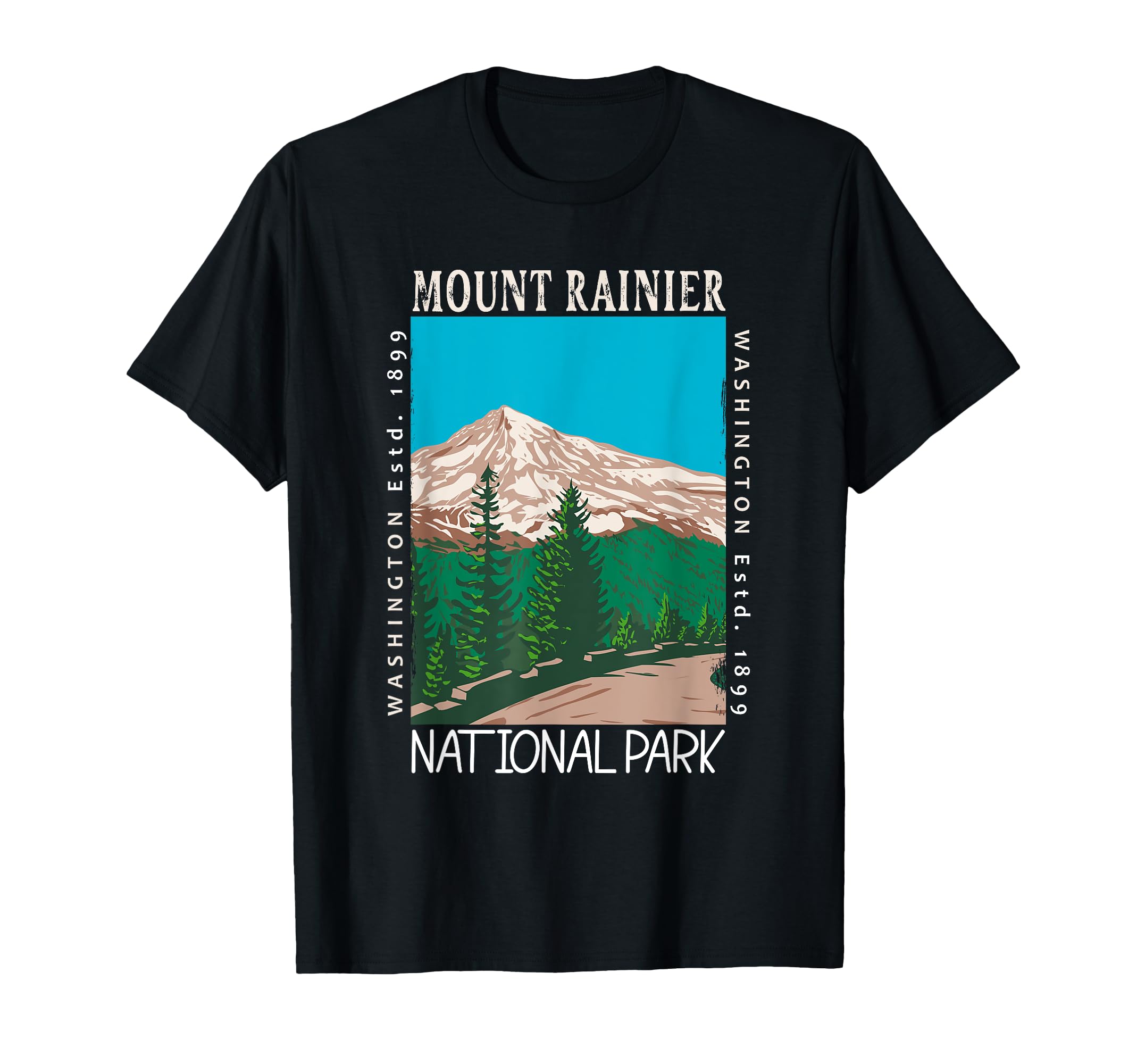 Mount Rainier National Park Washington T-Shirt - Graphic Print Unisex - T-Shirt, Sweatshirt, Hoodie