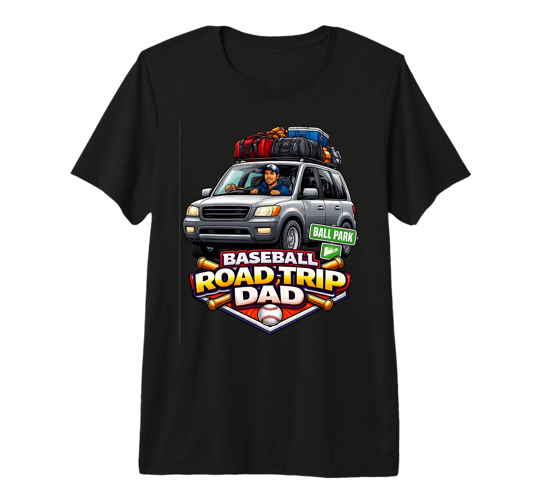Mens Baseball Road Trip Dad T-Shirt - Streetwear Style Men Women - T-Shirt, Sweatshirt, Hoodie