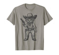 Cat Cowboy Hat Funny Western Kitten T-Shirt - Casual Everyday Wear Unisex - T-Shirt, Sweatshirt, Hoodie