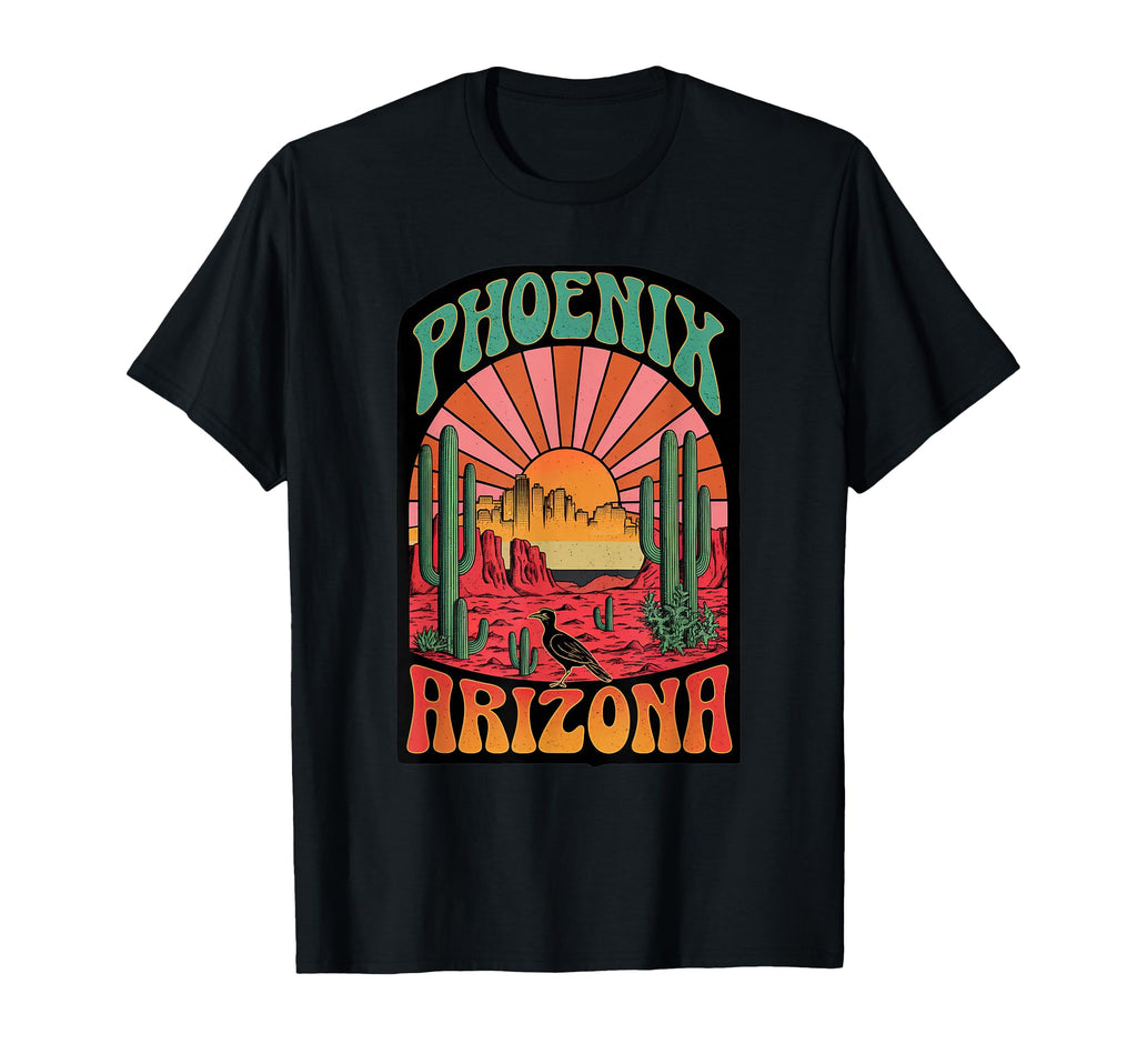 Phoenix Arizona Skyline Cityscape T-Shirt - Graphic Print Men Women - T-Shirt, Sweatshirt, Hoodie