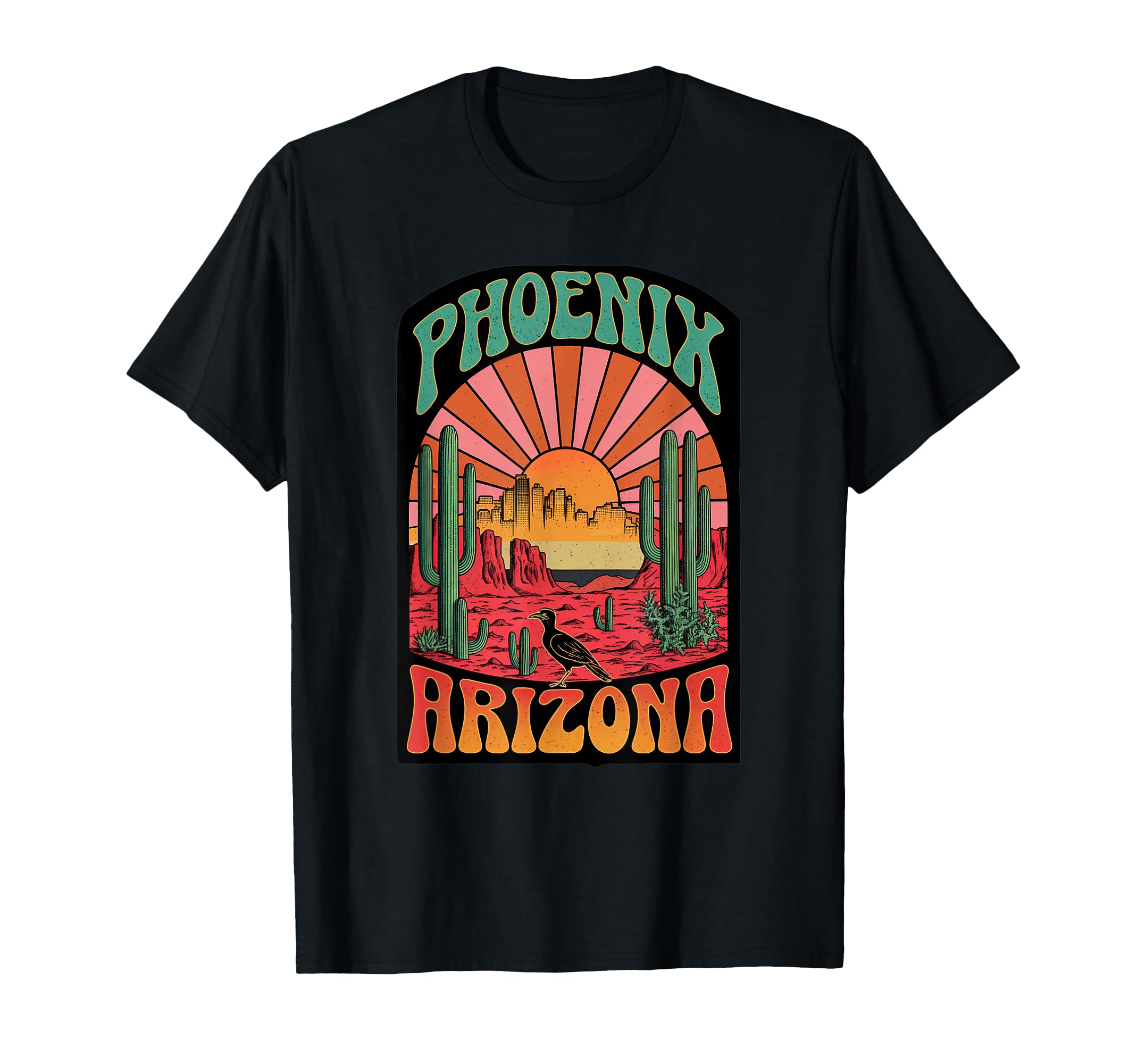 Phoenix Arizona Skyline Cityscape T-Shirt - Graphic Print Men Women - T-Shirt, Sweatshirt, Hoodie