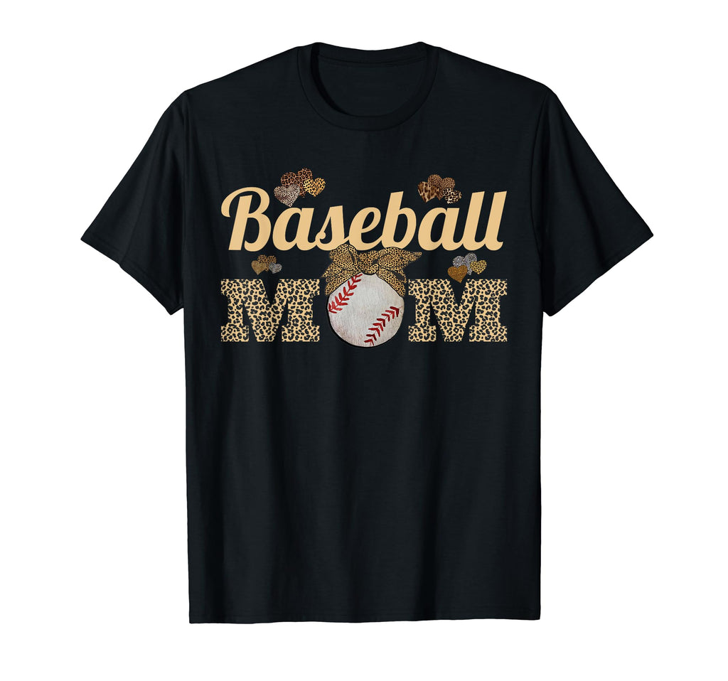 Baseball Mom Cheetah Funny Baseball Mom T-Shirt - Graphic Print for Adults - T-Shirt, Sweatshirt, Hoodie